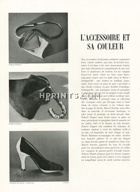 Schiaparelli (Handbags) 1949 Bourse en antilope, Crosse de parapluie en bambou, Balmain Perugia Shoes