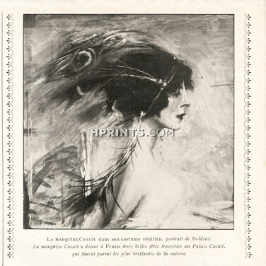 Marchesa Luisa Casati 1913 Costume Vénitien, Giovanni Boldini