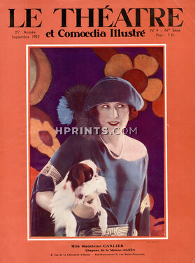 Madame Agnès (Millinery) 1922 Madeleine Carlier, Portrait, Pekingese Dog