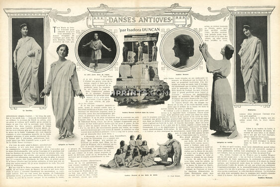 Danses Antiques par Isadora Duncan 1909 Le sacrifice, Iphigénie...