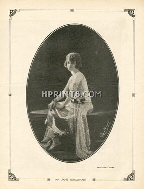 Jane Renouardt 1917 Portrait, Photo Reutlinger (Studio)