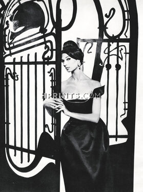 Serge Matta 1959 Evening Gown, Strapless Dress, Photo Guy Bourdin