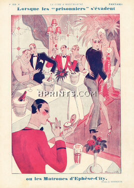 Léon Bonnotte 1928 Gigolo Roaring Twenties Dancer Montmartre Lesbians, Restaurant