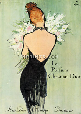 Christian Dior (Perfumes) 1961 René Gruau, Les Parfums Miss Dior, Diorama, Diorissimo