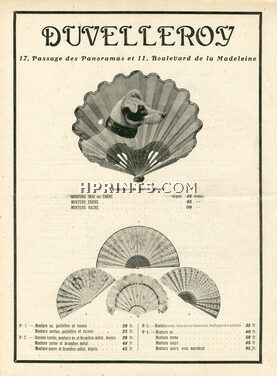 Duvelleroy (Eventails) 1910s "Collection de chiens divers", Hand Fan