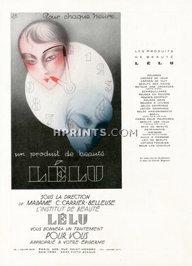Lélu (Institut de beauté Cosmetics) Mme C. Carrier - Belleuse 1929 Vic, Lipstick