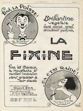 Ets Bols, La Fixine (Hair Care) 1920 Gilbert Viardot