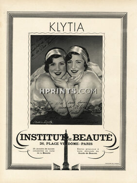 Klytia - Institut De Beauté 1934 Les Soeurs Boyer, Photo Lucien Lorelle