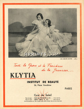 Klytia - Institut de Beauté 1934 Les Soeurs Boyer, Photo Lucien Lorelle