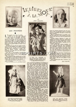 Le Bibelot à la Mode - Les Poupées, 1927 - Mme Lazarska Dolls, "Astrid" Puppet "Golo", Text by Jean Gallotti