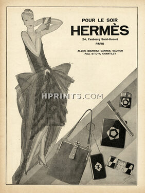 Hermès (Misc.) 1929 Powder Box, Cigarette Holder, Lighter, Watch