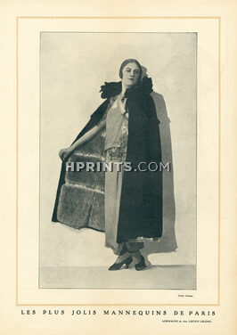 Lucien Lelong 1924 "The Most Beautiful Mannequins of Paris" Germaine Fashion Model, Photo Rahma