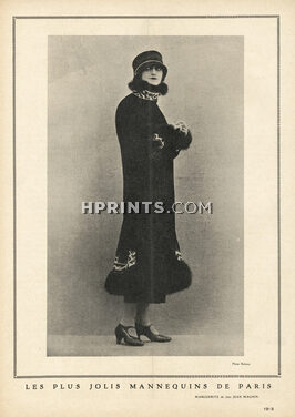 Jean Magnin 1924 "The Most Beautiful Mannequins of Paris" Marguerite Fashion Model, Photo Rahma