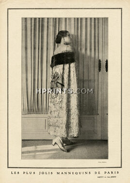 Jenny 1923 "The Most Beautiful Mannequins of Paris" Ketty Fashion Model, Photo Rahma, Evening Coat