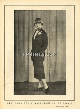 Dorat (Couture) 1925 "The Most Beautiful Mannequins of Paris" Simone Fashion Model, Photo Rahma