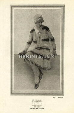 Philippe Et Gaston 1927 "The Most Beautiful Mannequins of Paris" Marie-Louise Fashion Model, Photo Manuel Frères