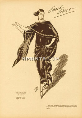 Paul Poiret 1924 Robe Drapée, Evening Gown