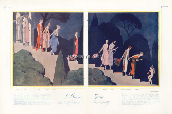 Marty 1921 "L'Amour Transi" Premet, Jenny, Doeuillet, Lanvin, Beer, Poiret, Worth, Chéruit, Drecoll, Madeleine & Madeleine