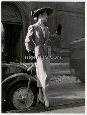 Nina Ricci 1953 Original Press Photo, Suit, Photo Pierre André
