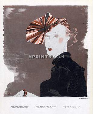 Le Monnier 1935 Leon Bénigni, Stylish turban in ribbon of several colours