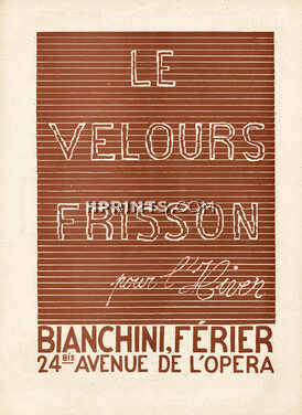 Bianchini Férier 1925 Velours "Frisson", Raoul Dufy