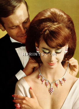 Boucheron 1962 Katherine Pastrie, Set of Jewels Rubies and Diamonds