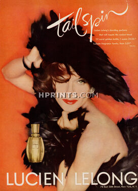 Lucien Lelong (Perfumes) 1955 "Tailspin"