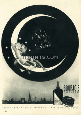 Bourjois (Perfumes) 1930s, Albert Pouprou, Soir De Paris