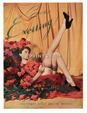 Bas Exciting (Stockings) 1952 Flowers