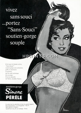 Simone Pérèle 1960 "Sans-Souci" Brassiere, Poirier