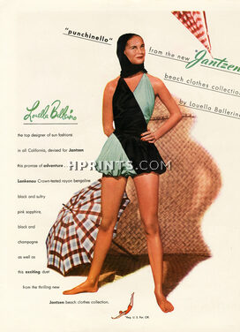 Jantzen (Swimwear) 1947 "Punchinello" Louella Ballerino Designer