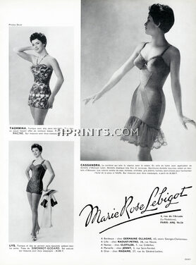 Marie-Rose Lebigot 1958 Combiné, Swimwear, Racine, Simonnot-Godard, Photo M. Deval