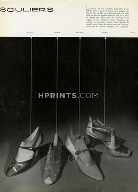 Hellstern (Shoes) 1937 Evening Shoes, Bunting