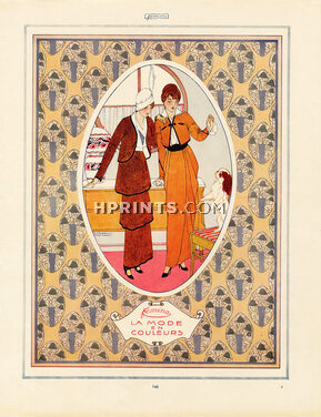 Victor Lhuer 1914 The Fashion in Colors Decorative Arts, Pekingese Dog