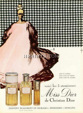 Christian Dior (Perfumes) 1967 Miss Dior, Atomiser, d'après Gruau