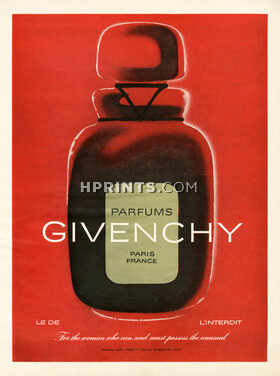 Givenchy (Perfumes) 1960 "Le De, L'interdit"