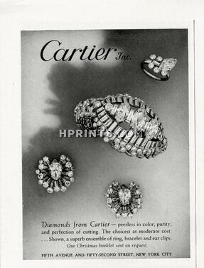 Cartier 1941 Ensemble of ring, bracelet and ear clips