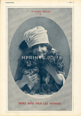 Pekingese Dog 1912 "Soyez bons pour les animaux", Photo Bert