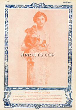 Miss Ferne Rogers (American Artist) 1915 Pekingese Dog