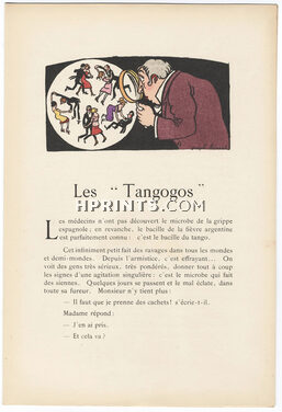 Les "Tangogos", 1919 - Joseph Hémard La Guirlande, Partner Dance, Text by Clément Vautel, 7 pages