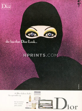 Christian Dior (Cosmetics) 1971 Eye Make-up, René Gruau (english version)