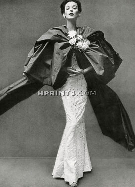 Balenciaga 1951 Evening Gown, Cape, Photo Richard Avedon