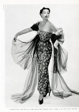 Balenciaga 1950 Evening Gown, Embroidery, Photo Seeberger