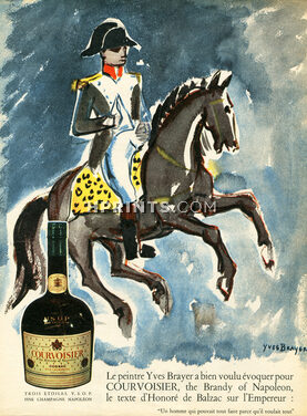 Courvoisier (Brandy) 1952 Napoleon, Horse, Texte de Honoré de Balzac, Yves Brayer