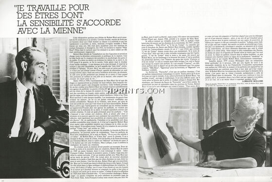 Nina Ricci & Robert Ricci, 1980 - 1980s Career, History, Text by Lorraine Bollore, 2 pages