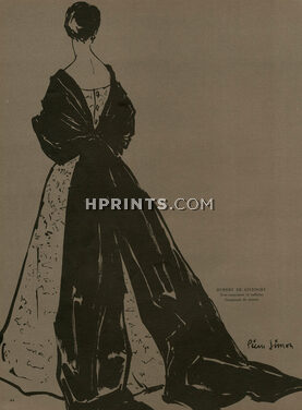 Hubert de Givenchy 1953 "Carnet de Bal" Pierre Simon, Bodin (Fabric)
