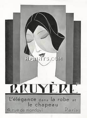 Bruyère 1929 Hat Art Deco Style Yan Bernard Dyl