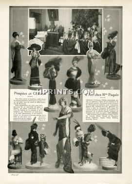 Poupées et Oeuvres d'Art chez Mme Paquin, 1910 - Dolls and Works of Art at Paquin Dolls, Callot Soeurs, Chéruit, Doeuillet, Drecoll, Paul Poiret, Redfern, Worth