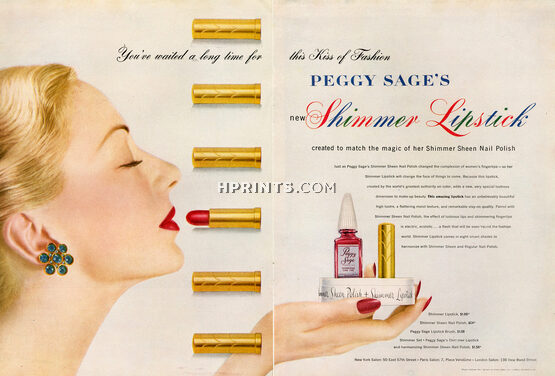 Peggy Sage 1947 Lipstick, Nail Polish
