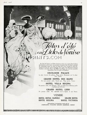 Hotel Lido Venise 1928 Lorenzi, Carnival Disguise